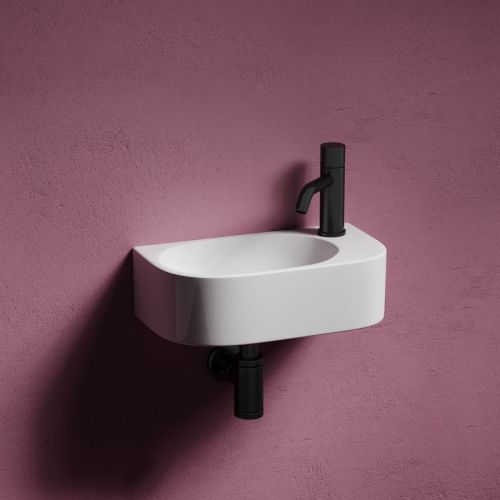 Раковина из сантехнического фарфора Ceramica Nova ELEMENT CN6066L 40х20 подвесная цвет белый 1 отверстие под смеситель - фото 2