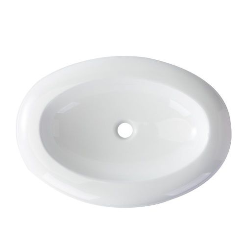 Раковина из сантехнического фарфора Orange B08-640w 60х50 накладная цвет белый - фото 5