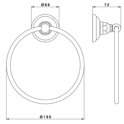 Полотенцедержатель Nicolazzi Accessori Classica 1485BZ - фото 2