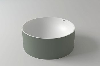 Раковина из искусственного камня Holbi VEGA 1.02.022.11.2 40х40 накладная цвет белый