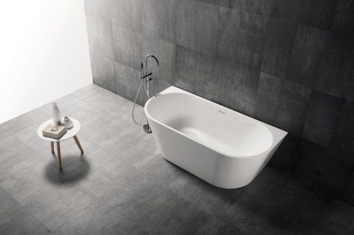 Ванна акриловая Abber AB9216-1.7MW 170х80 пристенная овальная с каркасом - фото 2