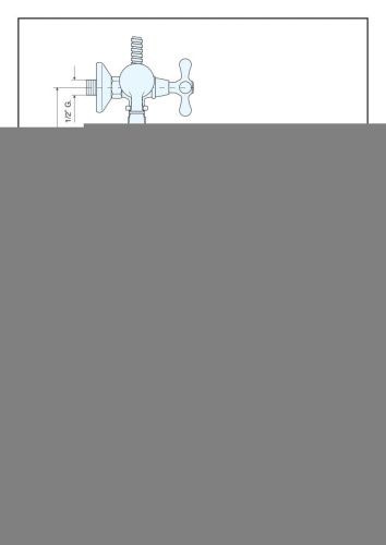 Смеситель для ванны Emmevi Deco Classic 12011СМ25/CO настенный хром/золото - фото 2