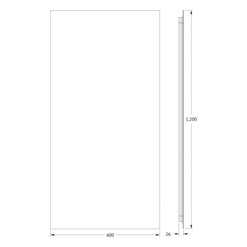 Зеркало с подсветкой Defesto GLOW DF 2508 60х120 подвесное - фото 2