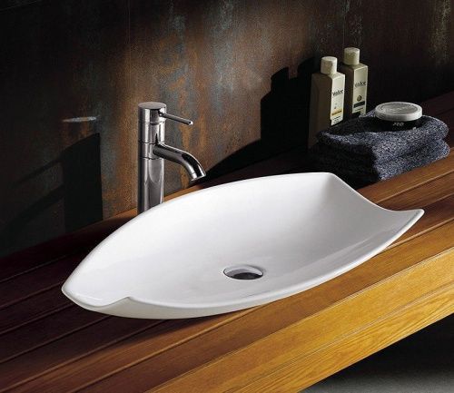 Раковина из сантехнического фаянса CeramaLux 78121 70х40 накладная цвет белый без отверстий под смеситель - фото 5