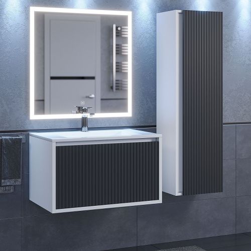 Тумба с раковиной Uperwood Next Premium 3930205162 70х50 цвет серый - фото 2