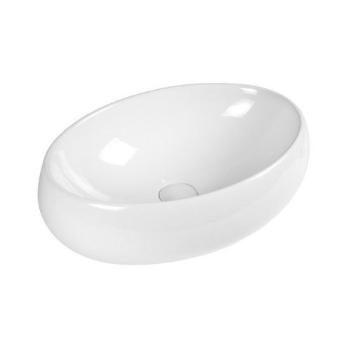 Раковина из сантехнического фарфора Bond Oval S58-490 50х40 накладная цвет белый без отверстий под смеситель