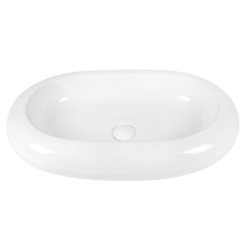 Раковина из сантехнического фарфора Bond Oval S58-640 60х40 накладная цвет белый без отверстий под смеситель - фото 2