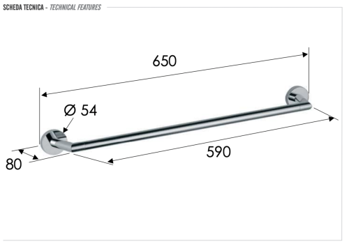 Полотенцедержатель Remer Guest GS30CFP - фото 2