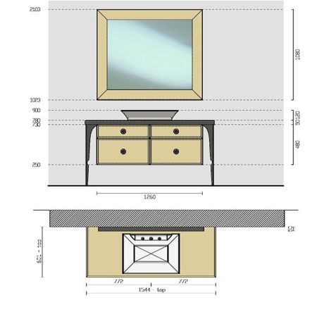 Зеркало Milldue Majestic 7281N.72.96 (старый: 3468.72.96) 150х80