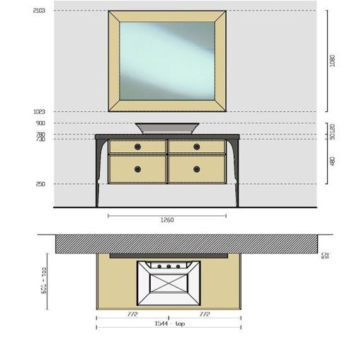 Зеркало Milldue Majestic 7281N.72.96 (старый: 3468.72.96) 150х80 - фото 2