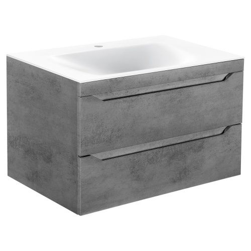 Тумба под раковину Vincea Fine VMC-2F800BT 80х50 подвесная цвет серый - фото 3