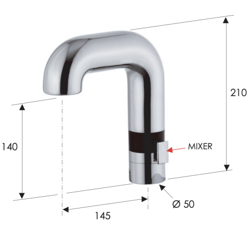 Смеситель Remer Sensor SE14 на раковину хром - фото 2
