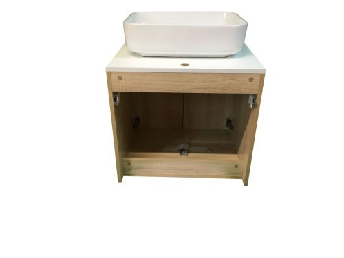 Тумба с раковиной Sintesi STL.W7021_SIN-LVB-APP-409 60х60 подвесная цвет коричневый - фото 2