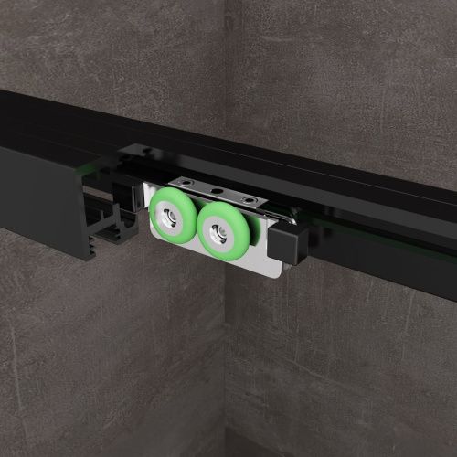 Душевая дверь Abber Komfort AG93170B 170х200 стекло прозрачное профиль черный - фото 4