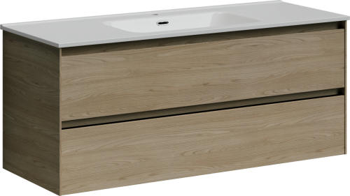 Тумба под раковину Sancos Cento CN120-1KE 120х50 подвесная цвет коричневый - фото 2