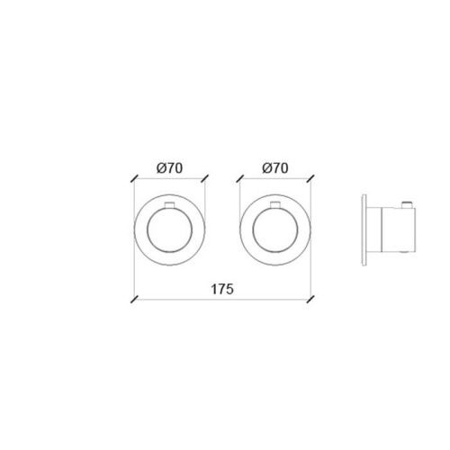 Смеситель для душа Almar Modular E180132.316 встраиваемый в стену нержавеющая сталь (внешняя часть) с термостатом - фото 2