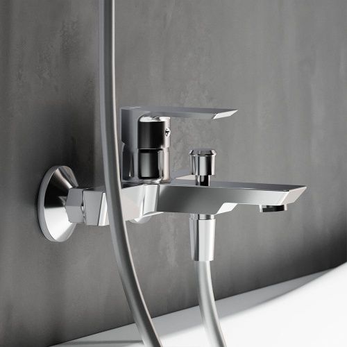 Смеситель для ванны и душа Damixa Apollo 471000001 настенный хром - фото 4