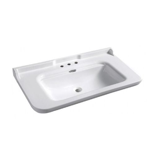 Раковина из сантехнического фарфора Kerasan Waldorf 4144K1bi/cr*3 120х60 подвесная цвет белый 3 отверстия под смеситель