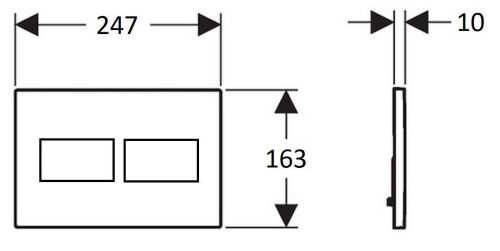 Клавиша смыва механическая Creavit GP3003.00 цвет хром - фото 2