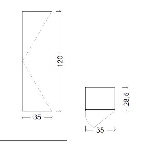 Шкаф-пенал Armadi Art Capolda 849-120-A 40х120 подвесной цвет серый - фото 2