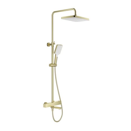 Душевая стойка Splenka S224.26.03 настенная цвет золото с термостатом - фото 2