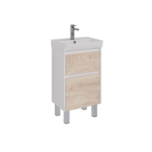 Тумба под раковину LeMark Combi LM03C50T-dub 50х30 напольная цвет бежевый/белый - фото 5