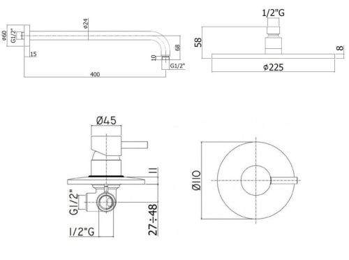 Душевая система Paffoni Light KITLIG011CR встраиваемая в стену - фото 4