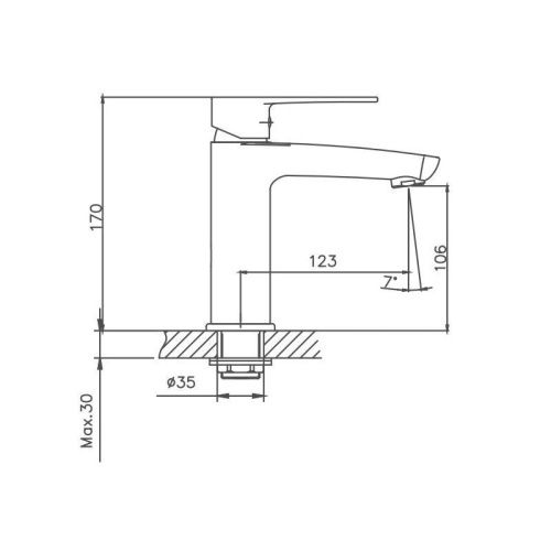 Смеситель Cron CN10337 на раковину хром - фото 3