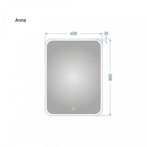 Зеркало с подсветкой Alavann Anna ALV0017001 60х80 подвесное - фото 3