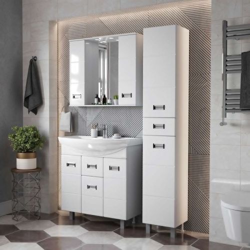 Зеркало-шкаф Onika Балтика 208024 80х70 подвесной цвет белый - фото 4