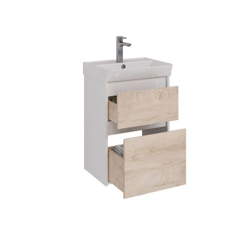 Тумба под раковину LeMark Combi LM03C50T-dub 50х30 напольная цвет бежевый/белый - фото 2