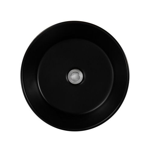 Раковина из сантехнического фарфора Aquatek AQ5118-MB 40х40 накладная цвет черный без отверстий под смеситель - фото 3