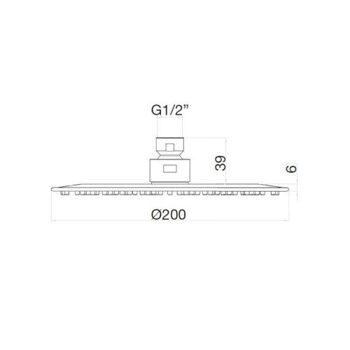 Верхний душ Webert AC1024345BRASS никель - фото 3