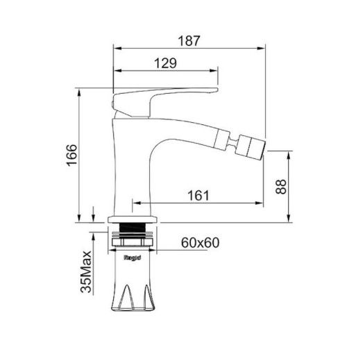 Смеситель Raglo R01 R01.50 на биде хром - фото 2