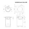 Кухонная мойка Ulgran Quartz Nora 485-01 50х50 цвет белый поверхность матовая