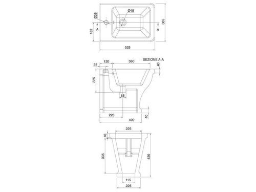Биде напольное Scarabeo Butterfly 4009 цвет белый - фото 3