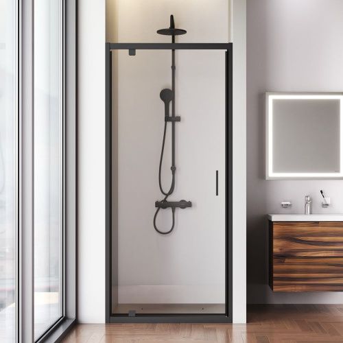Душевая дверь Am.Pm Gem W90G-90-1P-BT 90х195 стекло прозрачное профиль черный - фото 3