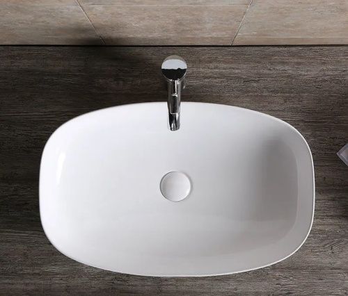 Раковина из сантехнического фарфора Cerutti SPA CR0063 60х40 накладная цвет белый без отверстий под смеситель - фото 3