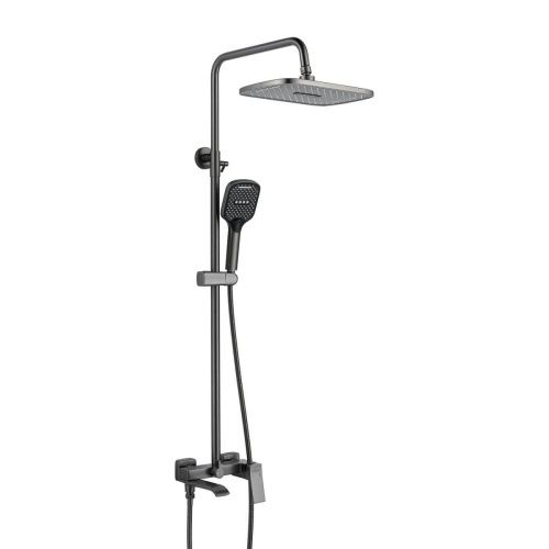 Душевая стойка Shevanik S4036T настенная цвет оружейная сталь - фото 2