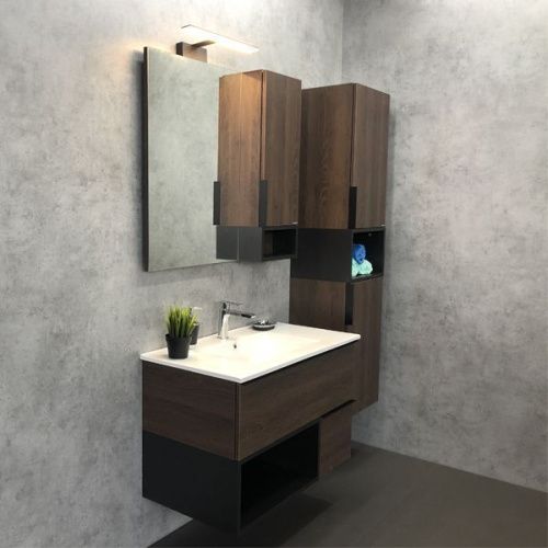 Тумба с раковиной Comforty Франкфурт 00004150531CF 80х50 подвесная цвет коричневый - фото 5