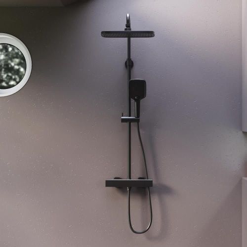 Душевая стойка Damixa Gala 953800300 настенная цвет черный - фото 4