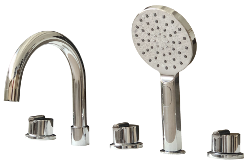 Смеситель Royal Bath TUDOR RB104 на борт ванны серебро