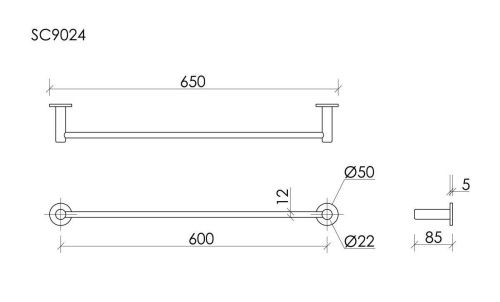 Полотенцедержатель Sancos Base SC9024GG - фото 2