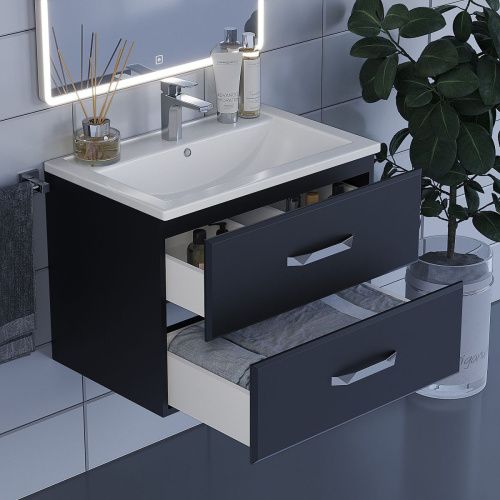 Тумба с раковиной Uperwood Foster 291020535 70х50 цвет черный - фото 5