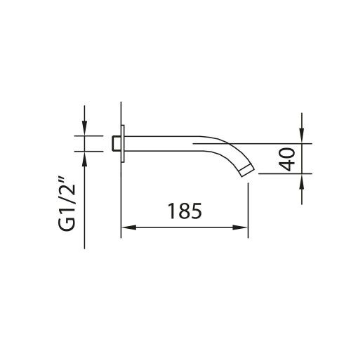 Излив Clever CAIMAN URBAN 61867 настенный черный - фото 2