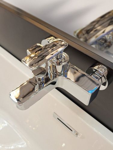 Смеситель для ванны AltroBagno Aperto AltroBagnoAperto0207Cr настенный хром - фото 5