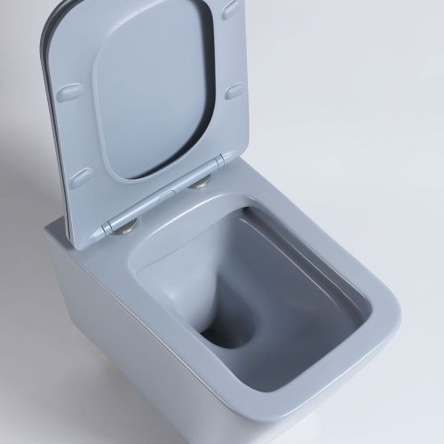 Унитаз подвесной Vincea Q-Line VT1-12MO голубой с сиденьем микролифт безободковый душевой смыв - фото 4