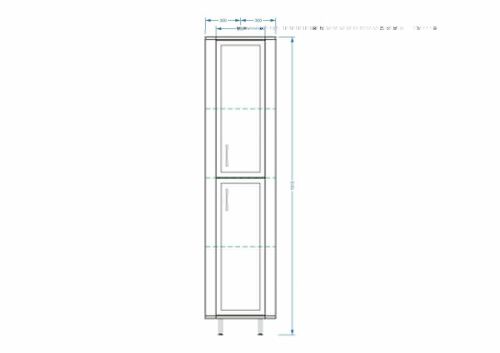 Шкаф-пенал Stella Polar Концепт угловой SP-00000147 30х180 напольный цвет белый - фото 2