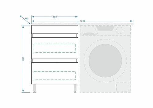Тумба под раковину Stella Polar Мадлен SP-00000406 60х50 напольная цвет белый - фото 2