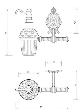 Дозатор жидкого мыла Migliore Elisabetta 16994